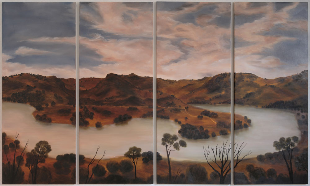 a bend in the river no.4, oil on linen 137.5 x 233cm